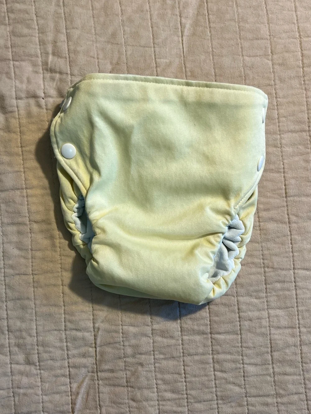 Bottom Bumpers Adjustable Soft Yellow Snap Cloth Diaper Cover